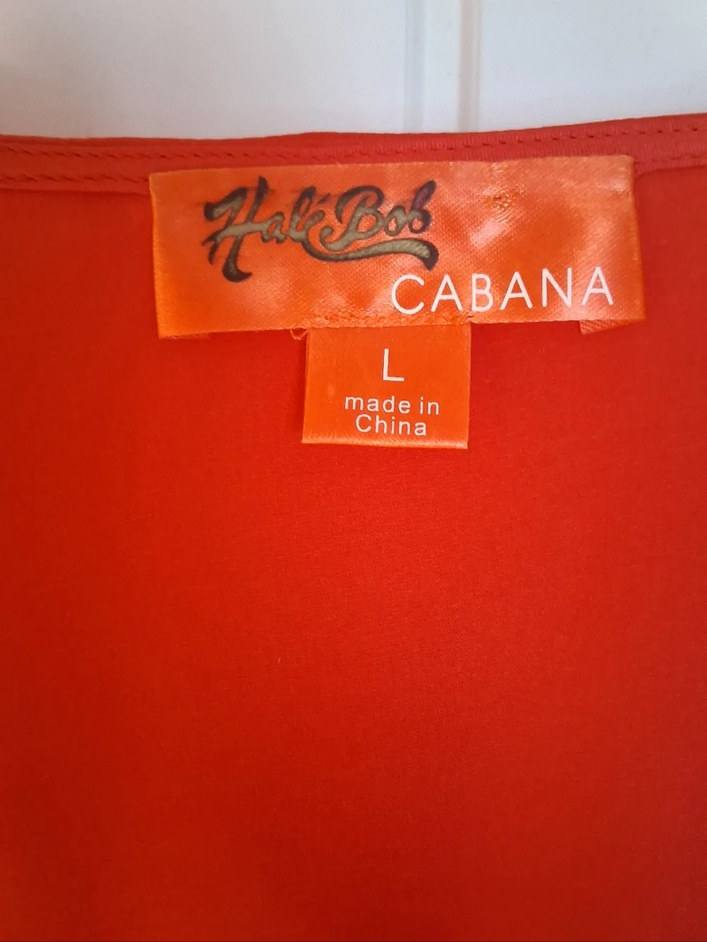 Hale Bob Cabana Stretch Silk Swim Cover-up Tunic Top Sz Lg Red Eyelet Lace Trim - Picture 4 of 8